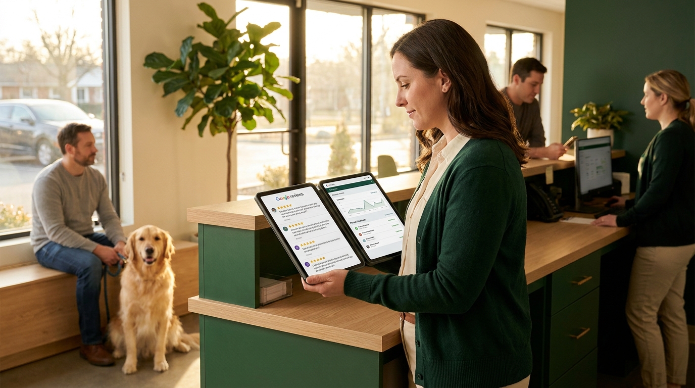X18 vs Customer Radar for vet clinics: 5× to 150× more public Google reviews